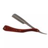 Deepa Folding Leather Razor, Barber Western Razor, Silver x Brown