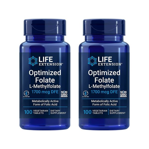 Life Extension Optimized Folate (L-Methylfolate) – Supports Heart & Brain Health