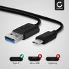 CELLONIC USB Tablet Charger Replacement for 1m Fast Charging 3A USB C Type C Data Cable Adapter - Black