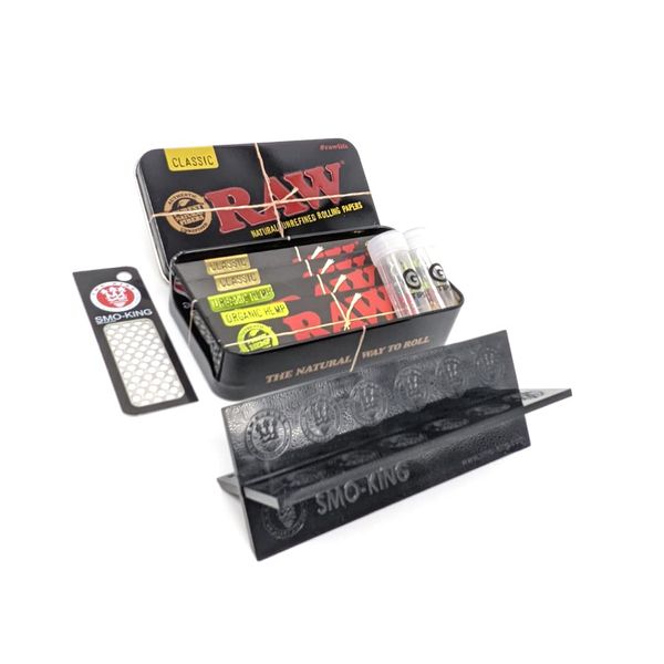 G Tips x RAW Black Classic and Organic Gift Tin Set - Includes Exclusive Ultimate Table