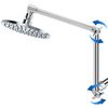 11" Solid Brass Shower Head Extension Arm with Lock Joints Adjustable Height