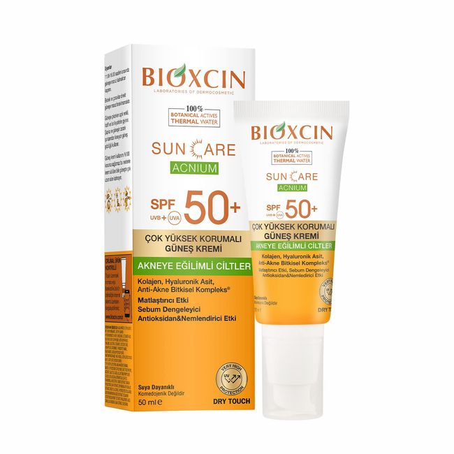 Bioxcin Sun Care Akneye Eğilimli Ciltler İçin Güneş Kremi 50 SPF - Akne, Dry Touch, Mat 50 Ml