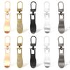 Zipper Pull Replacement 10 Pcs Metal Zipper Puller Multicolor Zipper Pull Removable Zipper Pulls Zip Puller Replacement for Backpacks, Jeans, Clothes, Suitcases(Oval Shape)