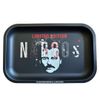 NARCOS Metal Retro Rolling Tray - Black, Small or Medium (Medium)