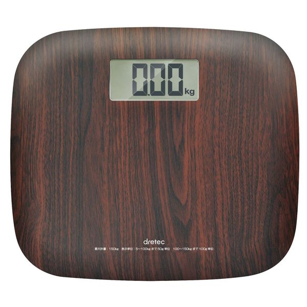 Dretec BS-171DW Body Scale Digital Compact Thin Wood Grain Body Scale