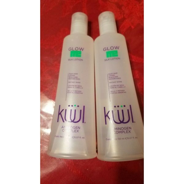 2 pack Glow Me Silk Lotion Kuul 5.07 fl oz each Seals & Repairs Ends Inst. Shine