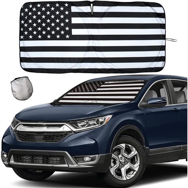 For Toyota Accessories US Flag Car Windshield Sun Shade Front Window Visor Cover