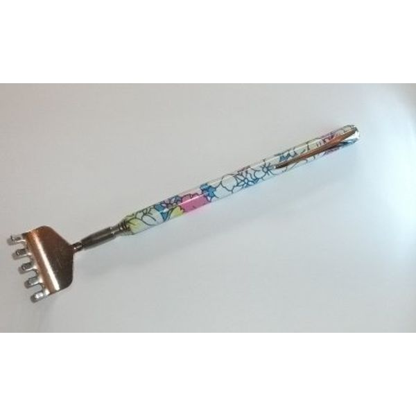 Floral Telescopic Backscratcher w/ Pocket Clip