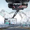 360° Retractable Phone Holder Car Mount Stand Rear View Mirror Mount Bracket