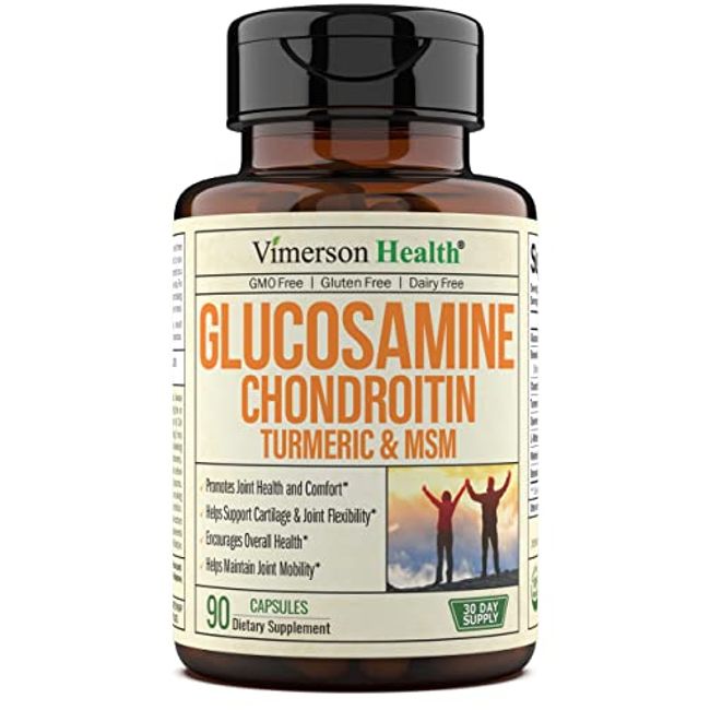 Glucosamine Chondroitin MSM Turmeric Boswellia - Joint Support Supplement. Antioxidant Properties. Helps with Inflammatory Response. Occasional Discomfort Relief for Back, Knees & Hands. 90 Capsules