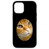 Adorable Ginger Tabby Cat Posing Artistic Pet Portrait Case for iPhone 12/12 Pro
