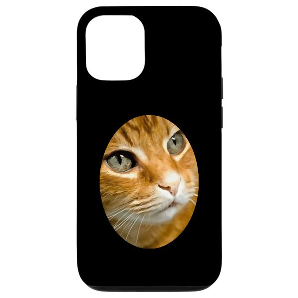 Adorable Ginger Tabby Cat Posing Artistic Pet Portrait Case for iPhone 12/12 Pro