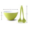 Zeal G217LSET Salad Bowl and Server Set, Lime
