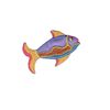 Colorful Gold Thread Fish (3-Pack) Iron on Patch