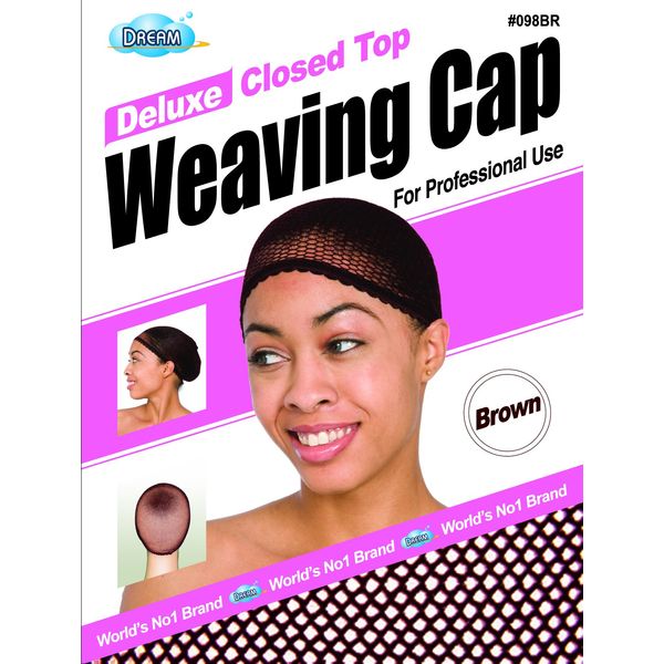 DRE CLOSED-TOP MESH WIG CAP-brown DRE098BR