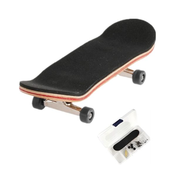 LIKENNY Finger Skate Board, Finger Skate Board, Mini, Portable, Convenient, Decompression Toy, Imagination Development, Gift, Finger Skateboard (Wheel, Black)