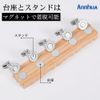 Annhua Nail Tip Stand, Tip Stand, Wooden, Set of 5, Magnetic Nail Stand, Cute Nail Practice Stand, Wave Pattern, Nail Holder, Nail Tip Base, For Nail Art, Practice Display Stand, Natural