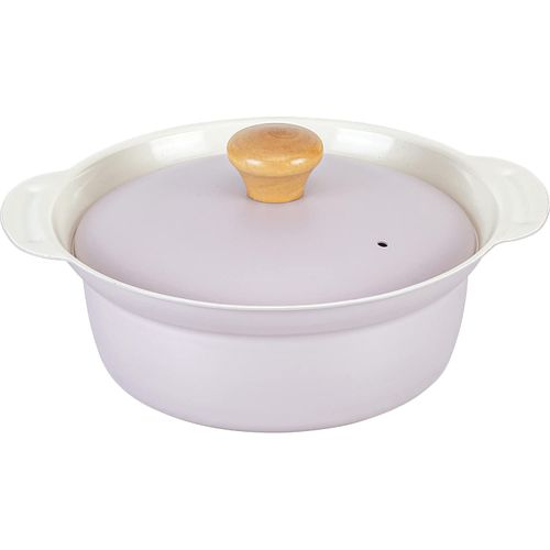 Wahei Freiz RB-2097 Tabletop Pot, 7.1 inches (18 cm), Purple, For 1 - 2 People, Lightweight, Small Size, Ceramic Processing, Induction & Gas Compatible, Petit Pan