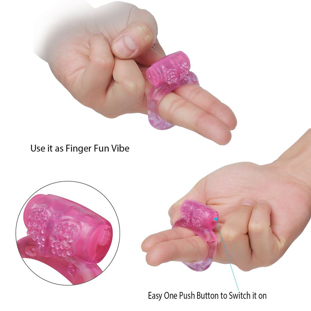 vuurwerk wapen Prik Disposable Vibrating Cock Ring - SEXY SLAVE Penis Ring with Clit Stimulator  (Pack of 10, Pink, Butterfly) - EveryMarket