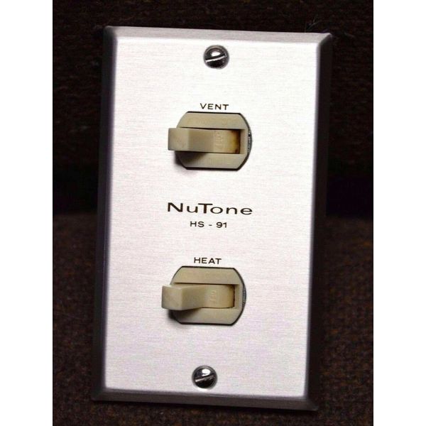 NuTone HEAT VENT Electrical TOGGLE Duplex SWITCH Ships Super Fast NEW HS-91S