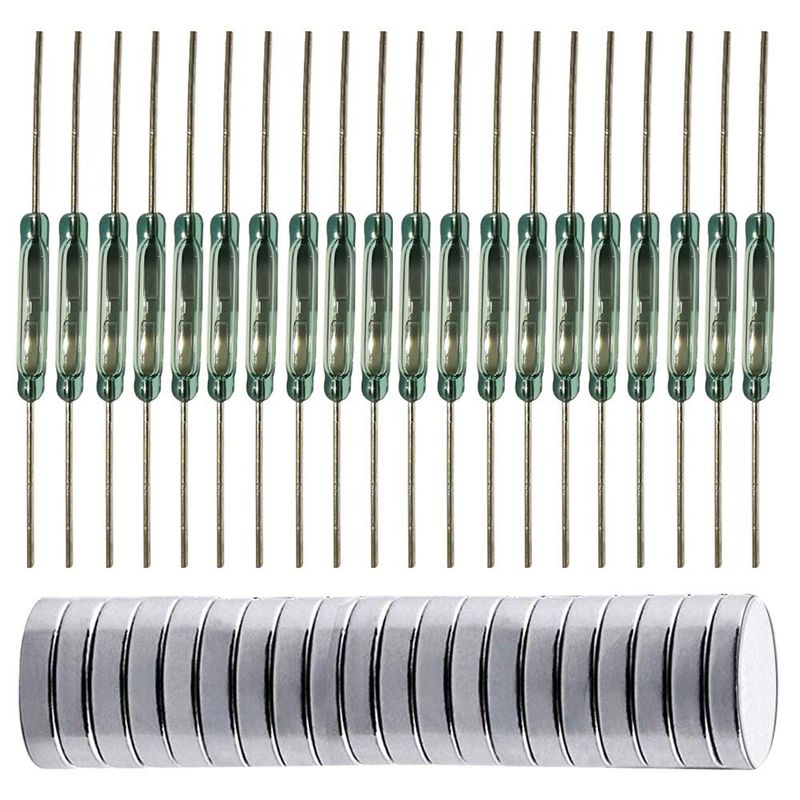 Gebildet 20pcs Glass Reed Switch Reed Contact,Magnet Near - Connect ...