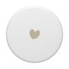 PopSockets Pop Grip:Beige Weiß Minimalistisch Herz PopSockets mit austauschbarem PopGrip