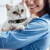 2Pcs Breakaway Cats Collars Cat Collars for Boy Cats Adjustable Kitten Collars with Bell,Black+Light Blue