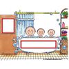 PrintedPerfection.com Personalized Tub Time, Two Children with Dad Snow Globe Gift
