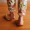 Diet Slippers Foot Half Sandals After Heel Indoor Shoes, yellow (mustard)