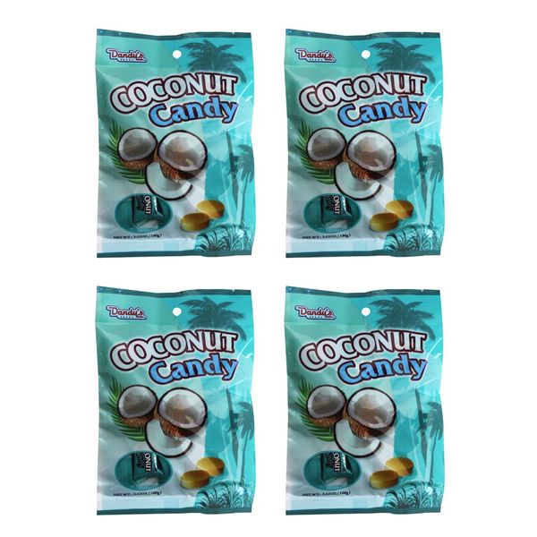 Dandy's Coconut Hard Candy, Set of 4(3.52 oz)