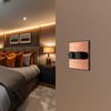 BG Electrical Intelligent Double Wall Dimmer Switch, 2 Way, Screwless Front Plate, Evolve, Polished Copper, 200W, PCDCP82B