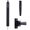 Wright Products Pneumatic Storm Door Closer & Push Button Latch Combo Kit – Adjustable, Smooth-Closing with Hold-Open Feature (Transitional, Black)