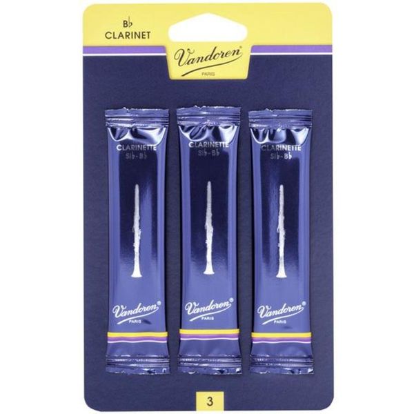 VANDOREN Reeds Clarinet Bb 1.5 Traditional (3 Pack)