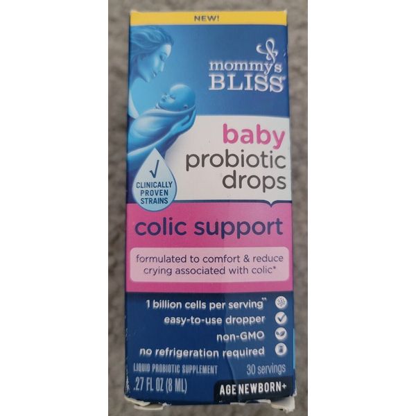 Mommy's Bliss Baby Probiotic Drops Colic Support  Age Newborn + .27 fl oz (8 ml)