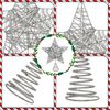 Silver Glitter Star Topper for Christmas Tree, Decoration