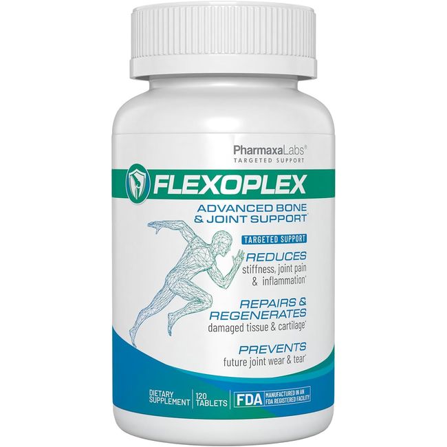 FLEXOPLEX Advanced Bone & Joint Support Formula - Promotes Healthy Joint Function & Offers Natural Relief from Joint Discomfort (120 Tablets)