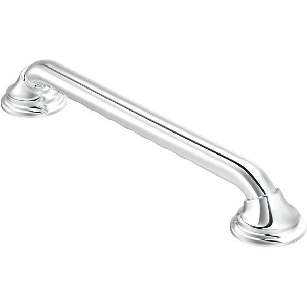 Moen LR8716D3GCH Bathroom Safety 16-Inch Designer Bathroom Grab Bar with Curled Grip, Chrome