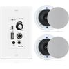 Herdio 6.5" Bluetooth Ceiling Speakers Flush Mount +Wall Amplifier Bathroom