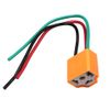 YUNPICAR Car Headlight Socket for H-4 Bulbs, Universal Replacement Coupler, Wire Harness, 2 Pieces (h4 Ceramic Socket)