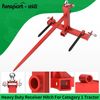 49" 3 Pt Trailer Receiver Hitch Hay Bale Spear Cat 1 Multi-function 3000 LBS