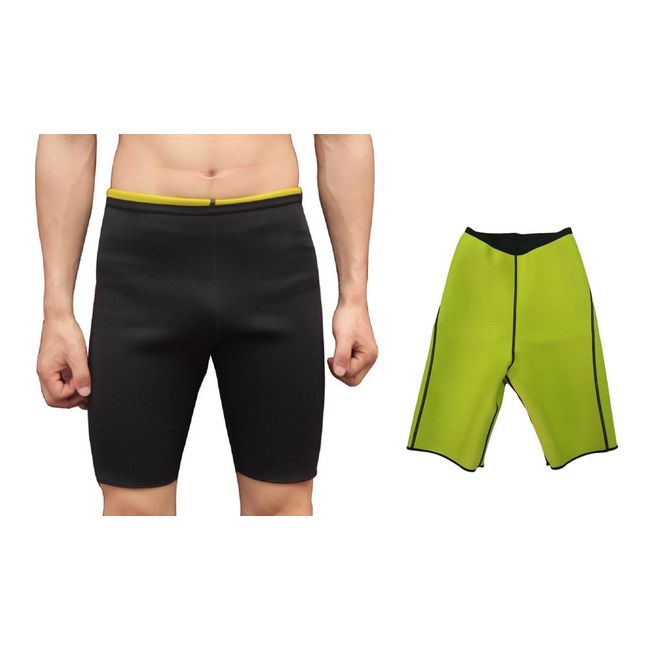 Bakerdani Mens Hot Sweat Thermo Shorts, Neoprene Body Shaper, Comfortable Slimming Shapewear, Thighs Fat Burner, Workout Sauna Pants for Weight Loss