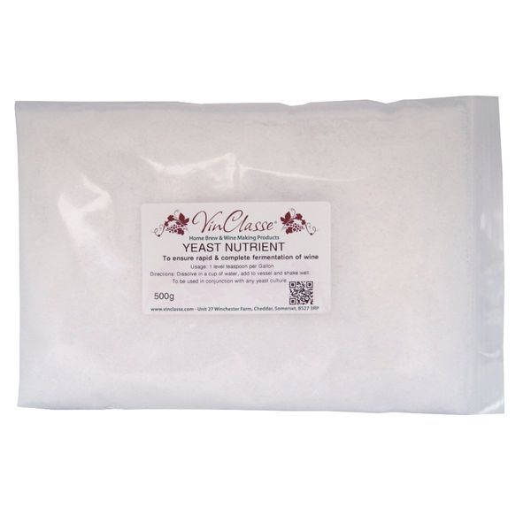 VinClasse Yeast Nutrient for Wine Making - 500g Bag