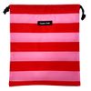 Deodorizing Drawstring Bag, Size M, Antibacterial, Border Red