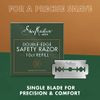 Shea Moisture Men, Double Edge Safety Razor with 10 Refill Double Edge Razor Blades for Men, Platinum Coated, Stainless Steel, Dad Gifts, 1 Razor Handle & 10 Razor Blades per Box