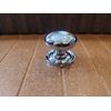 RKI CK-3217 Solid Brass Cabinet Knob SmallRound w/ Back Plate Polished Chrome