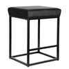 Black 24" Bar Stools 2pcs for Kitchen Counter Backless Modern Square Barstool