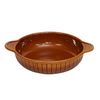 Maruyoshitouki M4782 Gratin Dish, Round Brown
