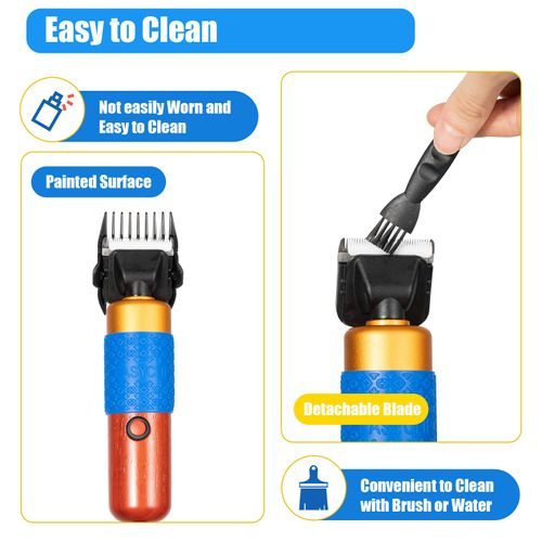WOQLIBE 10ft Sheep Shears with Plug & 2 Blades,200W Electric Clippers Animal Shave Grooming Farm for Llamas, Dogs Cat Goat Alpaca,Angora Rabbits Shearing Hand Piece Cutter Livestock Pet Supplies