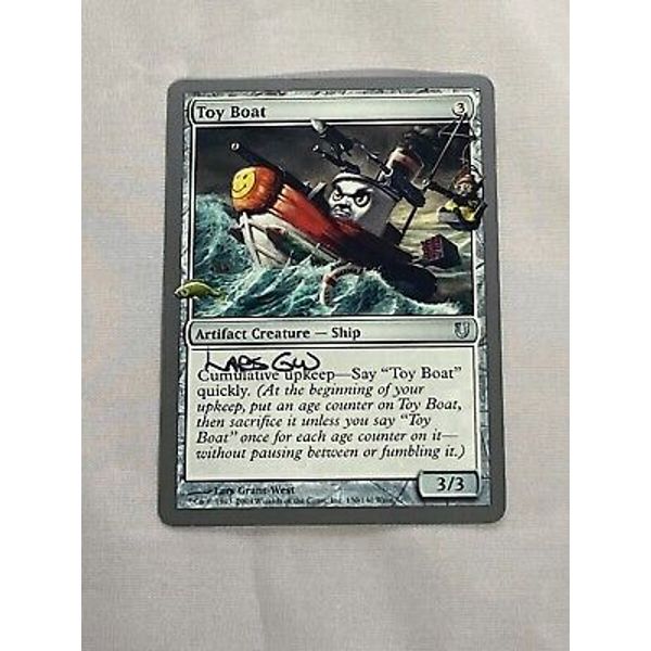 MTG Toy Boat Artist Proof Sketch and Signature Signed Grant-West