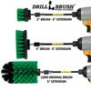 Drillbrush Green Kitchen Drill Brushes with Long Reach Extender - Oven, Flooring